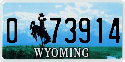 WY license plate 073914