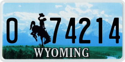 WY license plate 074214