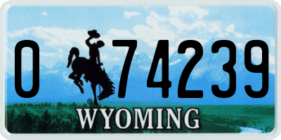 WY license plate 074239