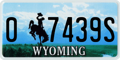 WY license plate 07439S