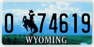 WY license plate 074619