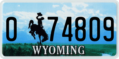 WY license plate 074809