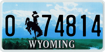 WY license plate 074814