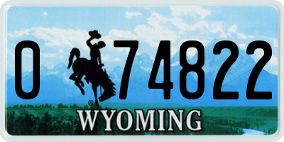 WY license plate 074822