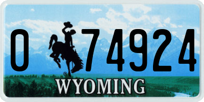 WY license plate 074924
