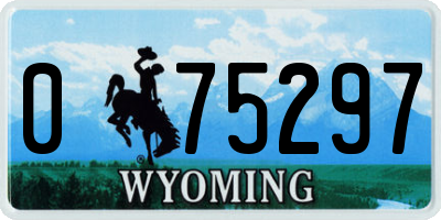 WY license plate 075297