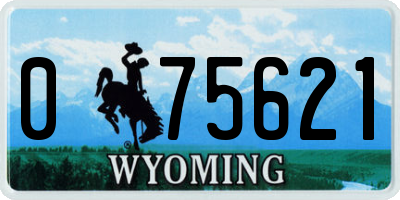 WY license plate 075621