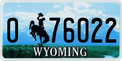 WY license plate 076022