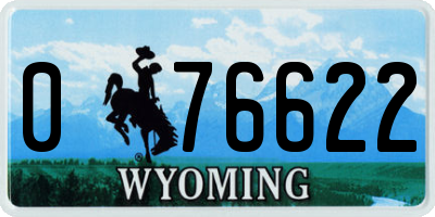 WY license plate 076622