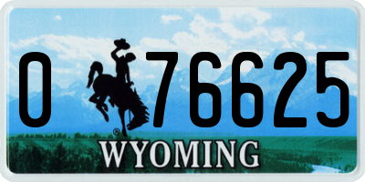 WY license plate 076625