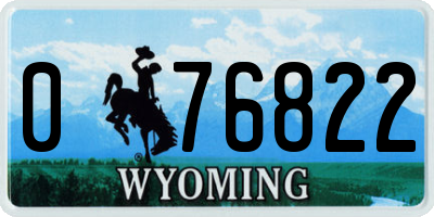 WY license plate 076822