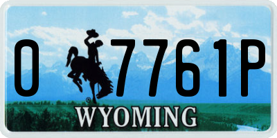 WY license plate 07761P