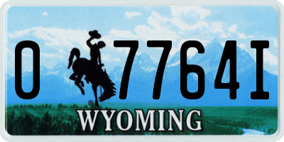 WY license plate 07764I