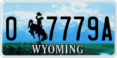 WY license plate 07779A