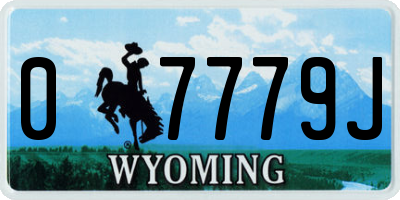 WY license plate 07779J