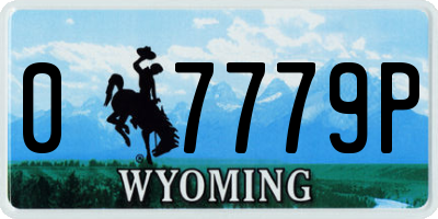 WY license plate 07779P
