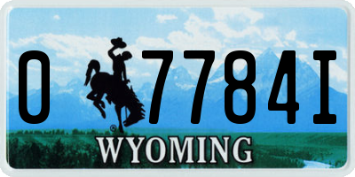WY license plate 07784I