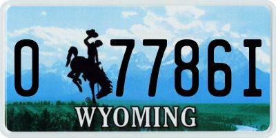WY license plate 07786I