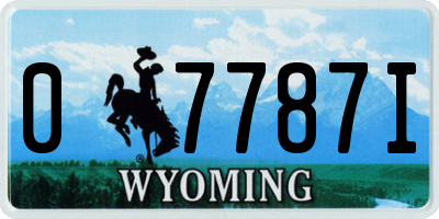 WY license plate 07787I