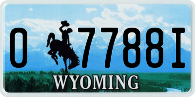 WY license plate 07788I