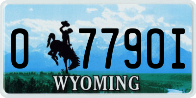 WY license plate 07790I