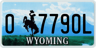 WY license plate 07790L