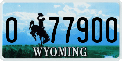 WY license plate 07790O