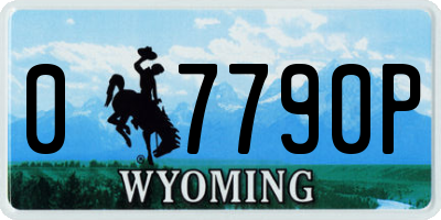 WY license plate 07790P