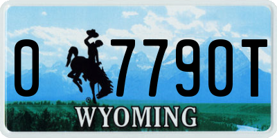 WY license plate 07790T