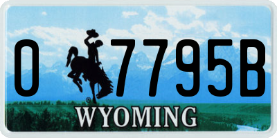 WY license plate 07795B