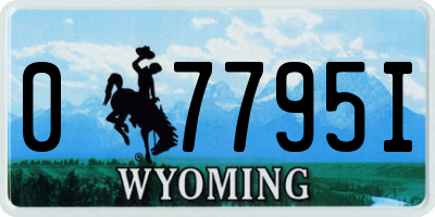 WY license plate 07795I