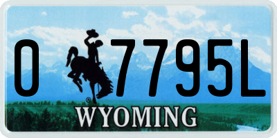 WY license plate 07795L