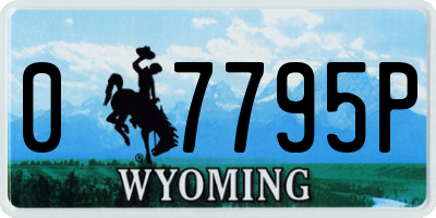 WY license plate 07795P