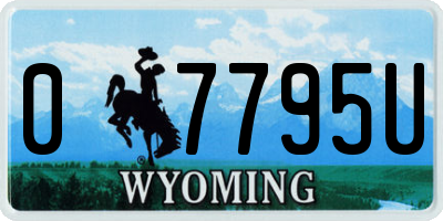 WY license plate 07795U