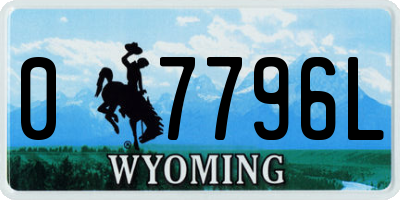 WY license plate 07796L