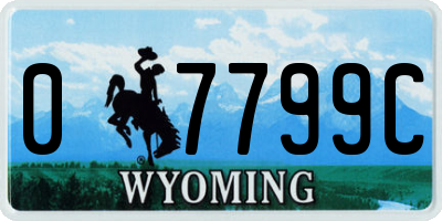 WY license plate 07799C