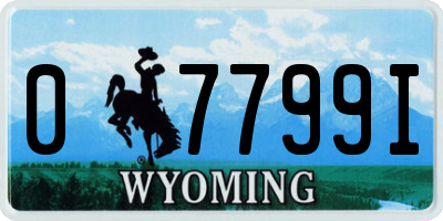 WY license plate 07799I
