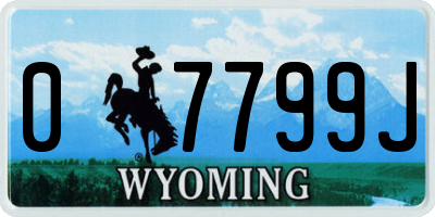 WY license plate 07799J