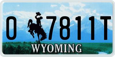 WY license plate 07811T