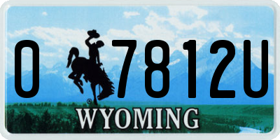 WY license plate 07812U
