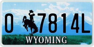 WY license plate 07814L