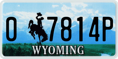 WY license plate 07814P