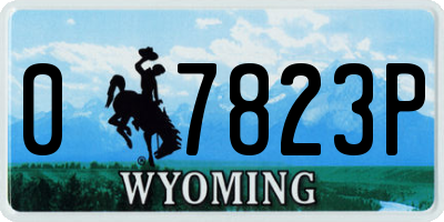 WY license plate 07823P