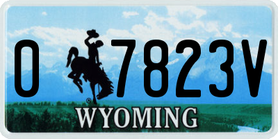 WY license plate 07823V