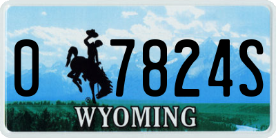 WY license plate 07824S