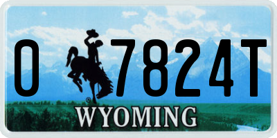 WY license plate 07824T