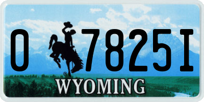 WY license plate 07825I