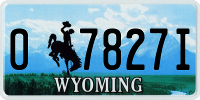 WY license plate 07827I
