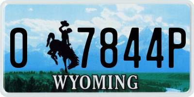 WY license plate 07844P