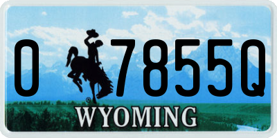 WY license plate 07855Q